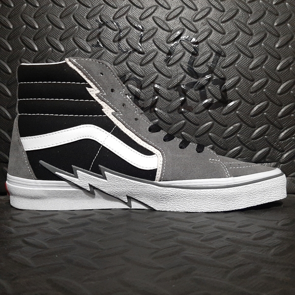 Vans Sk8 Hi Bolt Pewter Grey Black Lightning VN0A5JIVPBQ - Picture 4 of 10